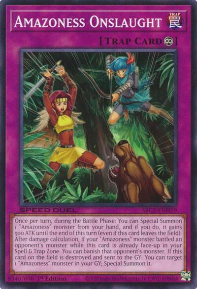 Amazoness Onslaught (SBC2-ENH19) [Speed Duel: Battle City Finals]