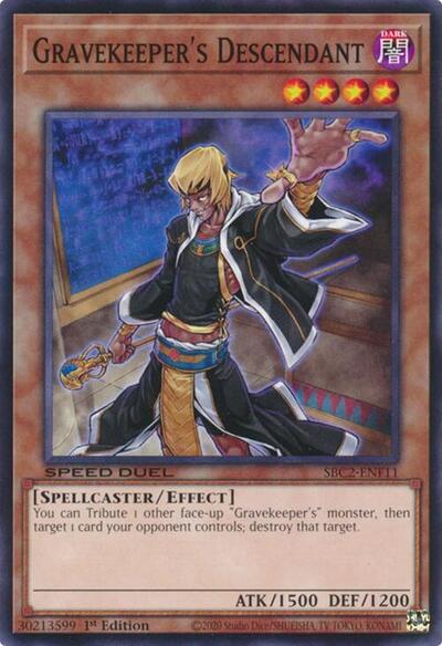 Gravekeeper's Descendant (SBC2-ENF11) [Speed Duel: Battle City Finals]