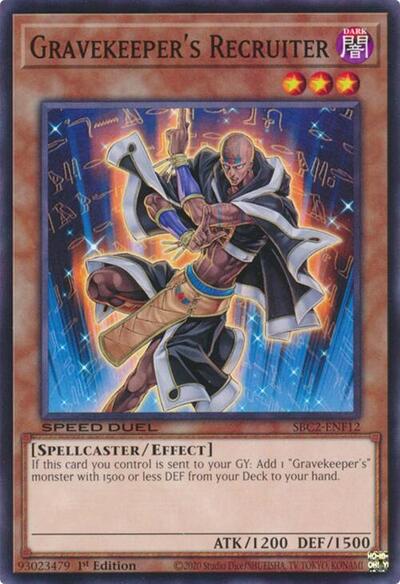 Gravekeeper's Recruiter (SBC2-ENF12) [Speed Duel: Battle City Finals]