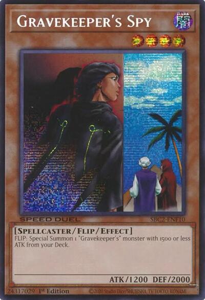 Gravekeeper's Spy (PSR) (SBC2-ENF10) [Speed Duel: Battle City Finals]