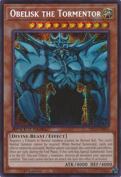 Obelisk the Tormentor (SBC2-ENB01) [Speed Duel: Battle City Finals]