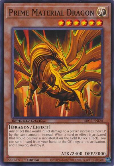 Prime Material Dragon (SBC2-ENI20) [Speed Duel: Battle City Finals]