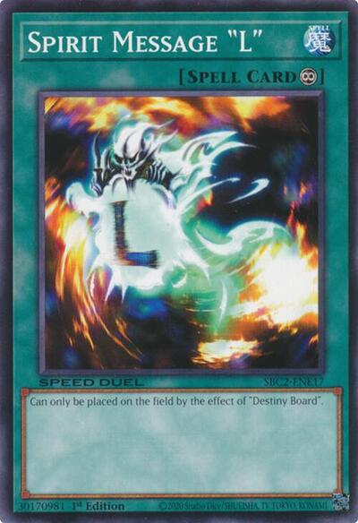 Spirit Message "L" (SBC2-ENE17) [Speed Duel: Battle City Finals]