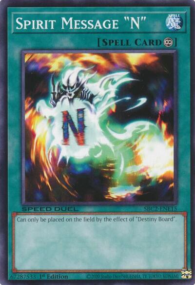 Spirit Message "N" (SBC2-ENE15) [Speed Duel: Battle City Finals]
