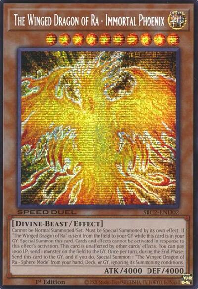 The Winged Dragon of Ra - Immortal Phoenix (PSR) (SBC2-END02) [Speed Duel: Battle City Finals]