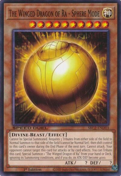 The Winged Dragon of Ra - Sphere Mode (SBC2-END03) [Speed Duel: Battle City Finals]
