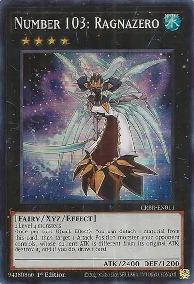 Number 103: Ragnazero (SR) (CRBR-EN011) [Crossover Breakers]