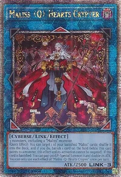 Maliss Q Hearts Crypter (Quarter Century Secret Rare) (CRBR-EN020) [Crossover Breakers]