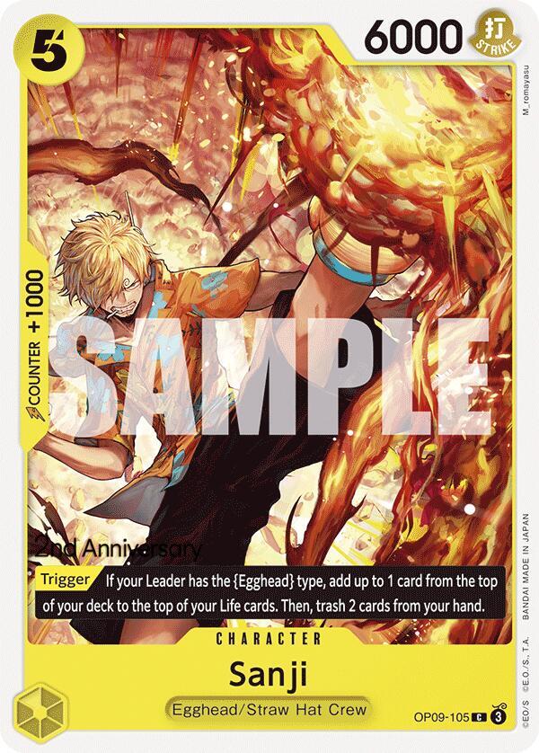 Sanji (105) (OP09-105) [Emperors in the New World: 2nd Anniversary Tournament Cards]
