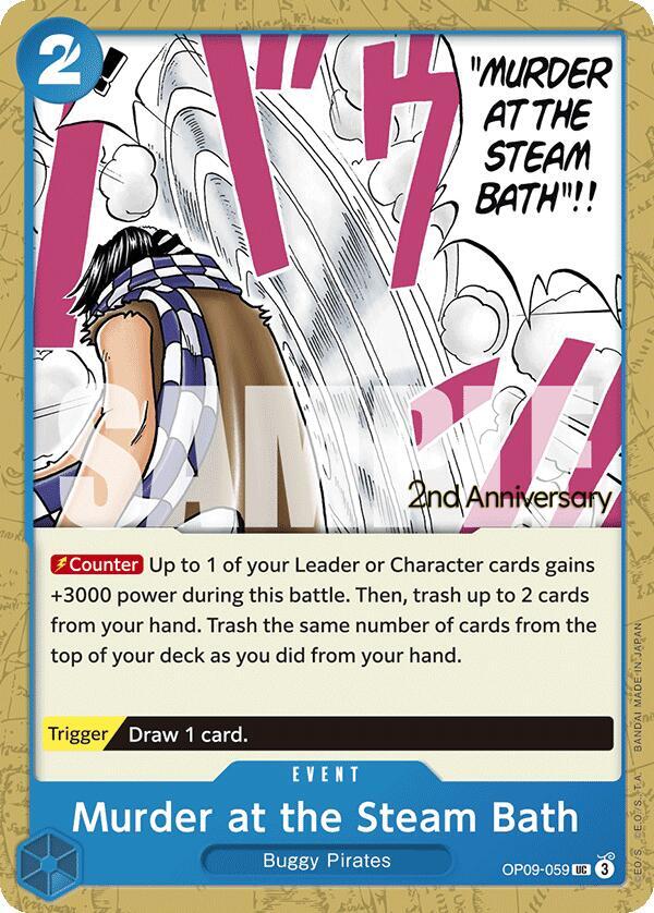 Murder at the Steam Bath (OP09-059) [Emperors in the New World: 2nd Anniversary Tournament Cards]