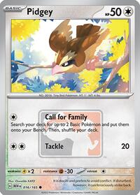 Pidgey - 016/165 (League Promo) (016/165) [League & Championship Cards]