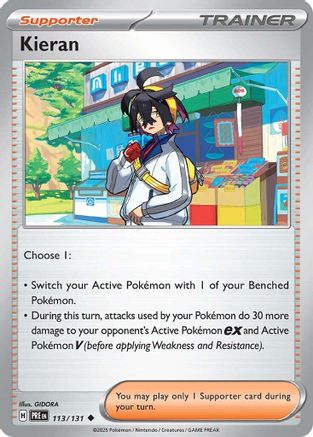 Kieran 113/131  - Reverse Holofoil SV Prismatic Evolutions - Uncommon