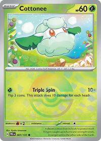 Cottonee (Poke Ball Pattern) (007/131) [SV: Prismatic Evolutions]