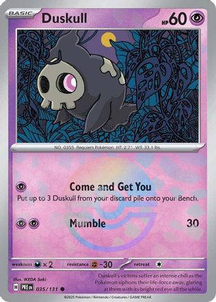 Duskull (Poke Ball Pattern) 035/131  - Holofoil SV Prismatic Evolutions - Common
