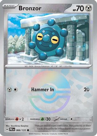 Bronzor (Poke Ball Pattern) 066/131  - Holofoil SV Prismatic Evolutions - Common