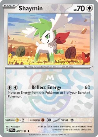 Shaymin (Master Ball Pattern) 087/131  - Holofoil SV Prismatic Evolutions - Uncommon
