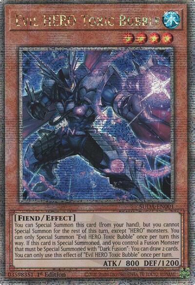 Evil HERO Toxic Bubble (Quarter Century Secret Rare) (SUDA-EN001) [Supreme Darkness]
