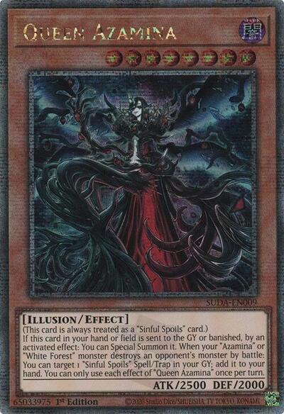 Queen Azamina (Quarter Century Secret Rare) (SUDA-EN009) [Supreme Darkness]