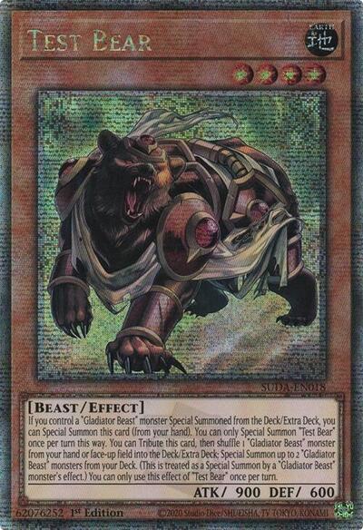 Test Bear (Quarter Century Secret Rare) (SUDA-EN018) [Supreme Darkness]