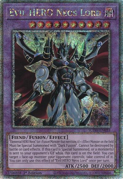 Evil HERO Neos Lord (Quarter Century Secret Rare) (SUDA-EN031) [Supreme Darkness]