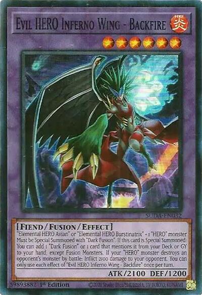 Evil HERO Inferno Wing - Backfire (SUDA-EN032) [Supreme Darkness]