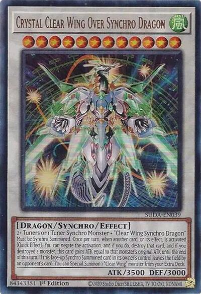 Crystal Clear Wing Over Synchro Dragon (SUDA-EN039) [Supreme Darkness]