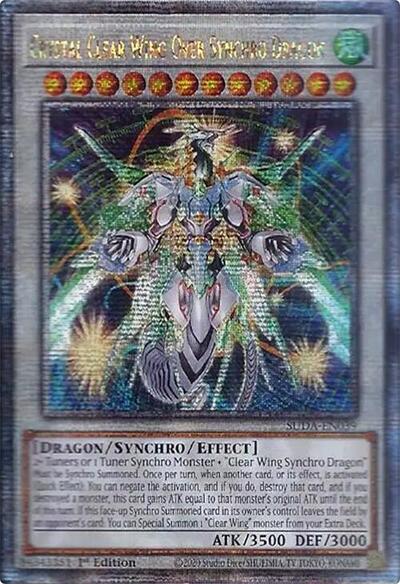 Crystal Clear Wing Over Synchro Dragon (Quarter Century Secret Rare) (SUDA-EN039) [Supreme Darkness]