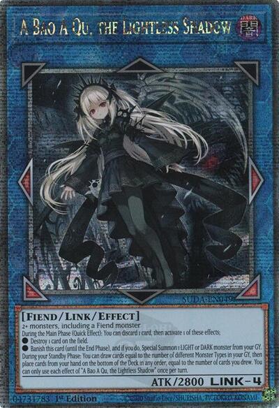 A Bao A Qu, the Lightless Shadow (Quarter Century Secret Rare) (SUDA-EN049) [Supreme Darkness]
