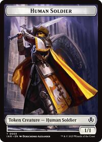 Human Soldier (0003) // Clue Double-Sided Token (3 // 22) [Innistrad Remastered]