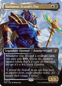 Hashaton, Scarab's Fist (Borderless) (1) [Commander: Aetherdrift]