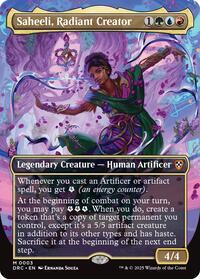 Saheeli, Radiant Creator (Borderless) (3) [Commander: Aetherdrift]