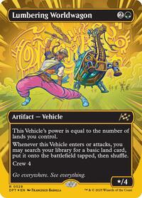 Lumbering Worldwagon (Borderless) (First-Place Foil) (528) [Aetherdrift]