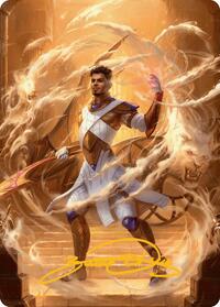 Basri, Tomorrow's Champion Art Card (Gold-Stamped Signature) (9) [Art Series: Aetherdrift]