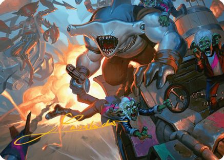 Trade the Helm Art Card (Gold-Stamped Signature) (AADFT-025) - Art Series: Aetherdrift