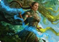 Nissa, Worldsoul Speaker Art Card (31) [Art Series: Aetherdrift]