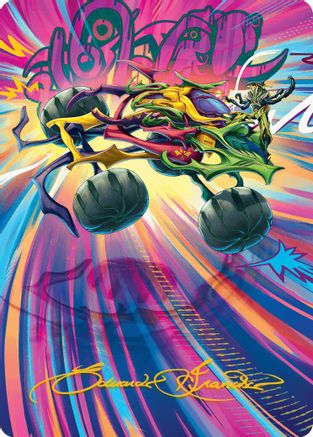 Thunderous Velocipede Art Card (Gold-Stamped Signature) (AADFT-043) - Art Series: Aetherdrift