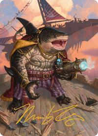 Captain Howler, Sea Scourge Art Card (4/54) (Gold-Stamped Signature) (4) [Art Series: Aetherdrift]