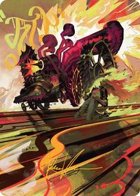Rocketeer Boostbuggy Art Card (Gold-Stamped Signature) (49) [Art Series: Aetherdrift]