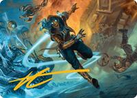 Sita Varma, Masked Racer Art Card (Gold-Stamped Signature) (26) [Art Series: Aetherdrift]