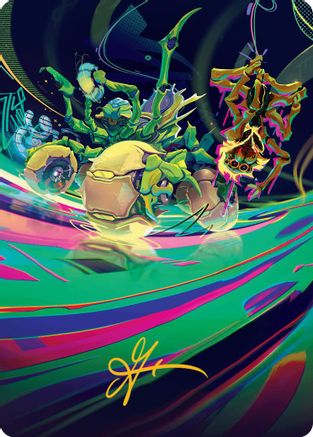 Thundering Broodwagon Art Card (Gold-Stamped Signature) (AADFT-048) - Art Series: Aetherdrift