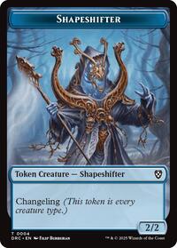 Shapeshifter // Zombie (0003) Double-Sided Token (4 // 3) [Commander: Aetherdrift]