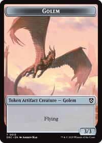 Golem (0013) // Nalaar Aetherjet Double-Sided Token (13 // 16) [Commander: Aetherdrift]