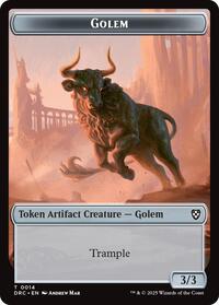 Golem (0014) // Thopter (0010) Double-Sided Token (14 // 10) [Commander: Aetherdrift]