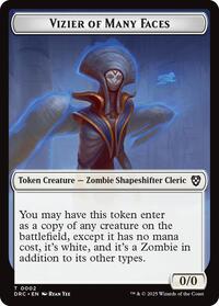 Vizier of Many Faces // Zombie (0003) Double-Sided Token (2 // 3) [Commander: Aetherdrift]