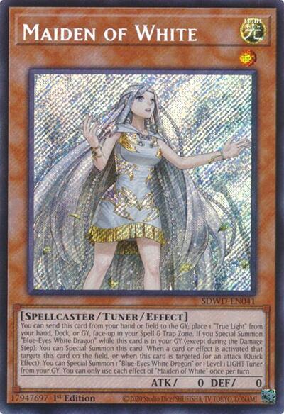 Maiden of White (Secret Rare) (SDWD-EN041) [Structure Deck: Blue-Eyes White Destiny]