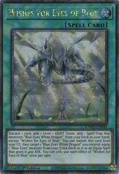 Wishes for Eyes of Blue (Quarter Century Secret Rare) (SDWD-EN042) [Structure Deck: Blue-Eyes White Destiny]