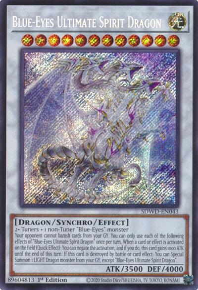 Blue-Eyes Ultimate Spirit Dragon (Secret Rare) (SDWD-EN043) [Structure Deck: Blue-Eyes White Destiny]