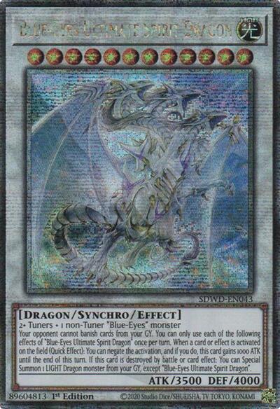 Blue-Eyes Ultimate Spirit Dragon (Quarter Century Secret Rare) (SDWD-EN043) [Structure Deck: Blue-Eyes White Destiny]