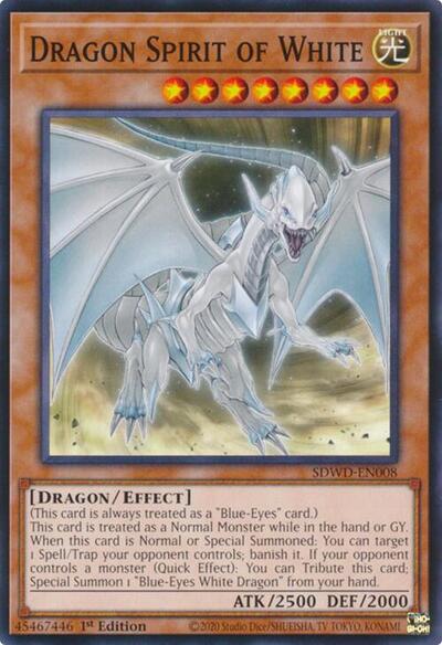 Dragon Spirit of White (SDWD-EN008) [Structure Deck: Blue-Eyes White Destiny]