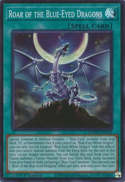 Roar of the Blue-Eyed Dragons (SDWD-EN019) [Structure Deck: Blue-Eyes White Destiny]